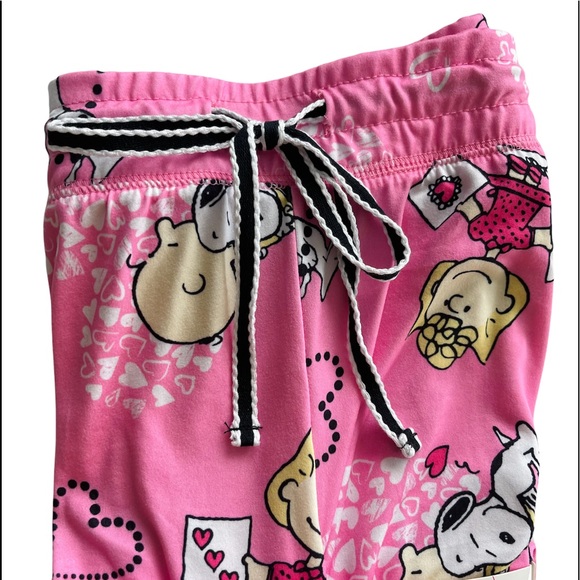 NWT Peanuts Joggers Sleepwear Pink Pants Pockets Women Plus Size 2X - Picture 1 of 5